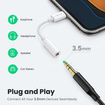 UGREEN til iPhone 13 12 MFI Lightning til 3,5 mm lydadapterkabel Hovedtelefonkonverter