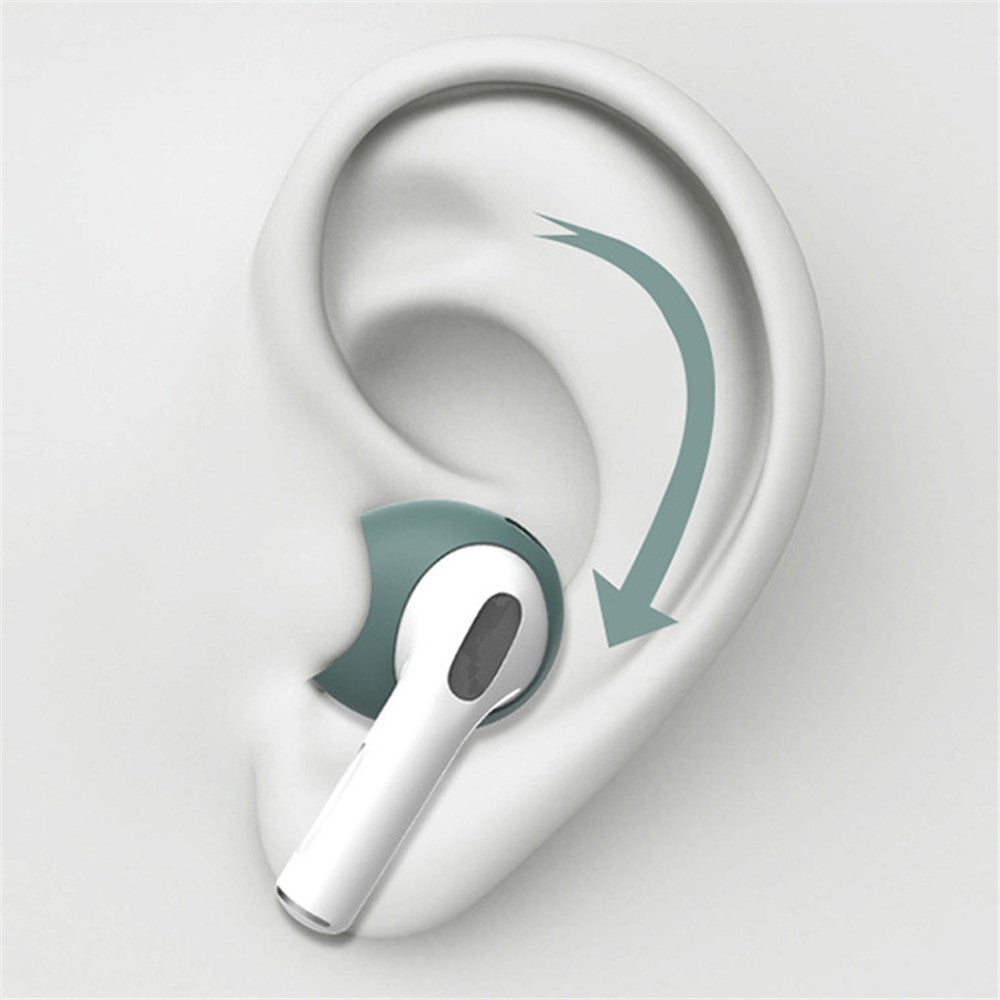 For Apple AirPods 3 + for AirTag 2-in-1 Silicone Protective Cover Drop-proof Dust-proof Case with Carabiner and Ear Caps