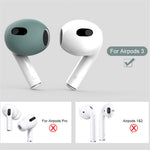 For Apple AirPods 3 + for AirTag 2-in-1 Silicone Protective Cover Drop-proof Dust-proof Case with Carabiner and Ear Caps