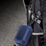 Til Apple AirPods Pro Carbon Fiber Anti-Drop Etui Bærbare Bluetooth-kompatible Høretelefoner Blødt TPU+PC Cover med Spænde