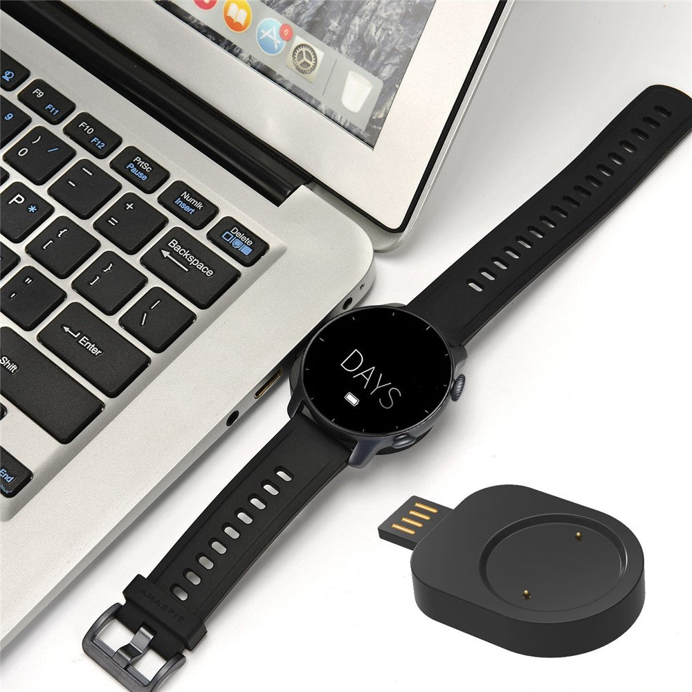 For Huami Amazfit T-Rex 2 A2169 Portable Dual-sided Usable USB Charger Smart Watch Charging Dock