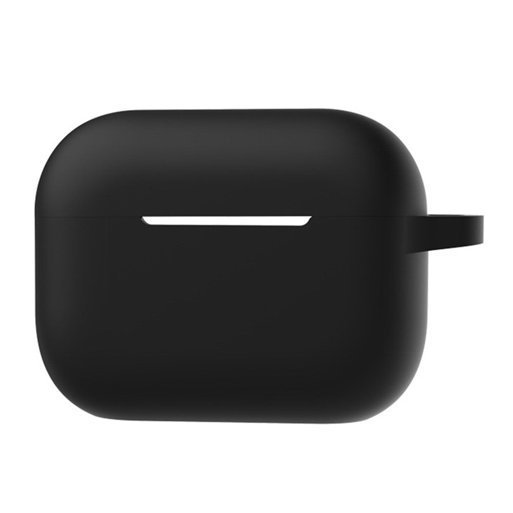 A1 For AirPods Pro 2 Silikone Beskyttelsesetui Bluetooth-kompatibel Høretelefon Flad Bund Anti-fald Cover med Ring Spænde