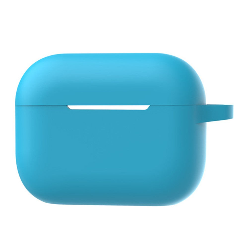 A1 For AirPods Pro 2 Silikone Beskyttelsesetui Bluetooth-kompatibel Høretelefon Flad Bund Anti-fald Cover med Ring Spænde