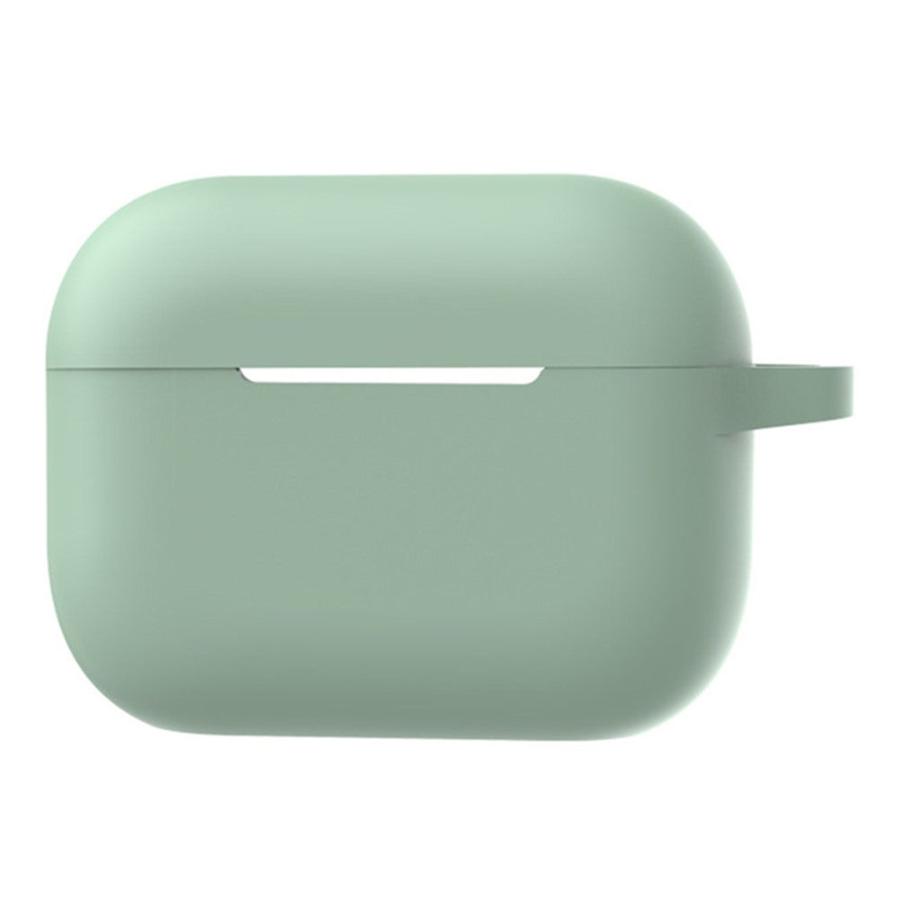 A1 For AirPods Pro 2 Silikone Beskyttelsesetui Bluetooth-kompatibel Høretelefon Flad Bund Anti-fald Cover med Ring Spænde