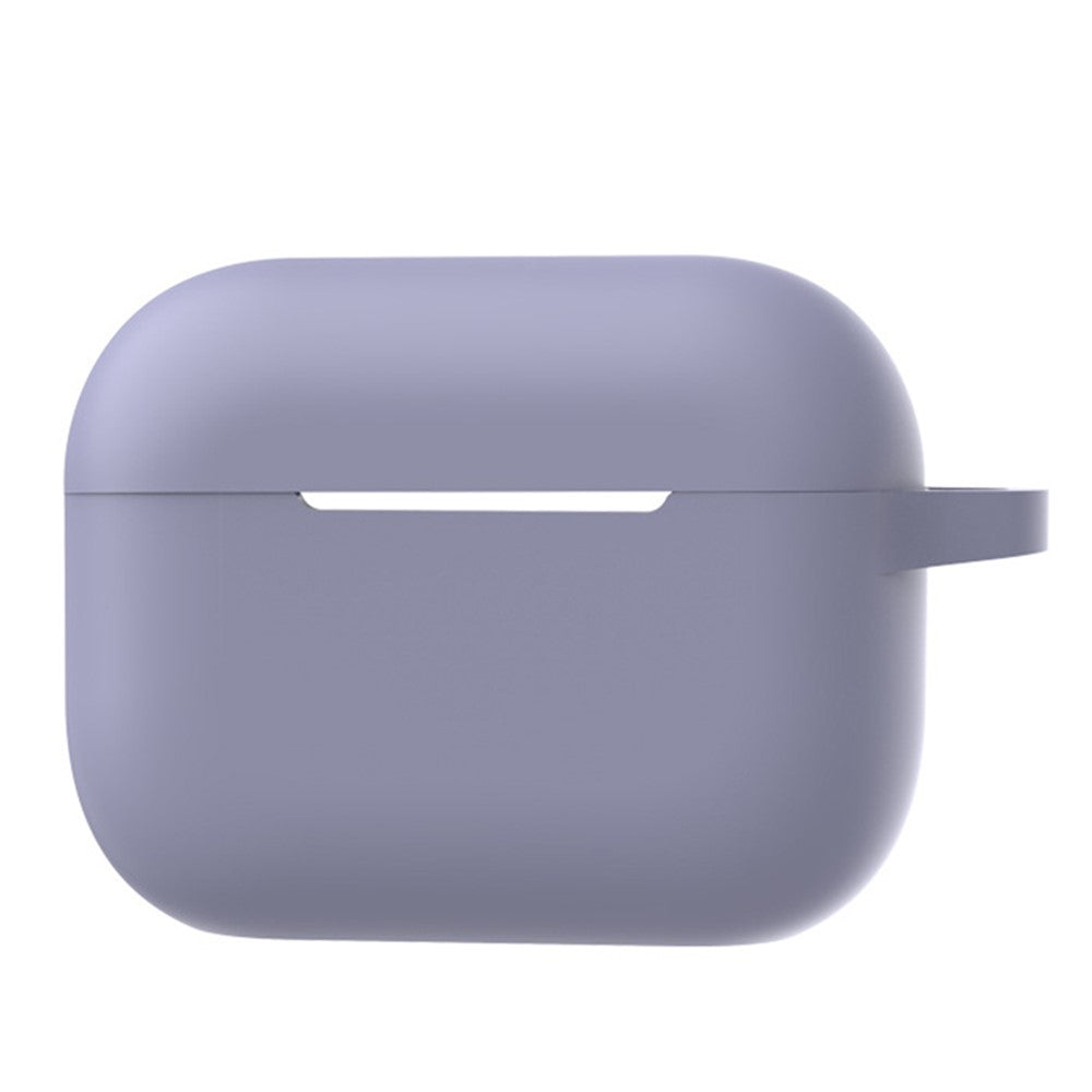 A1 For AirPods Pro 2 Silikone Beskyttelsesetui Bluetooth-kompatibel Høretelefon Flad Bund Anti-fald Cover med Ring Spænde