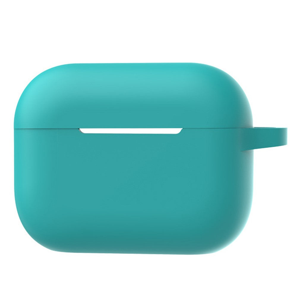 A1 For AirPods Pro 2 Silikone Beskyttelsesetui Bluetooth-kompatibel Høretelefon Flad Bund Anti-fald Cover med Ring Spænde