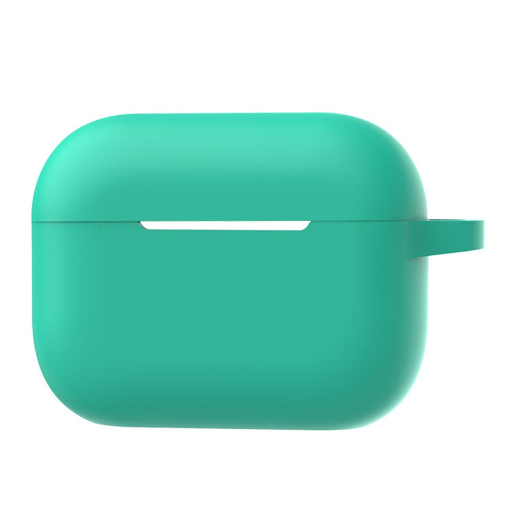 A1 For AirPods Pro 2 Silikone Beskyttelsesetui Bluetooth-kompatibel Høretelefon Flad Bund Anti-fald Cover med Ring Spænde