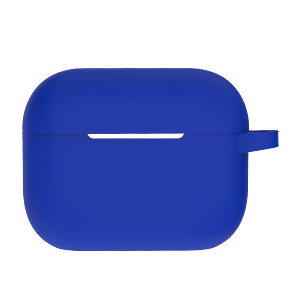 A1 For AirPods Pro 2 Silikone Beskyttelsesetui Bluetooth-kompatibel Høretelefon Flad Bund Anti-fald Cover med Ring Spænde