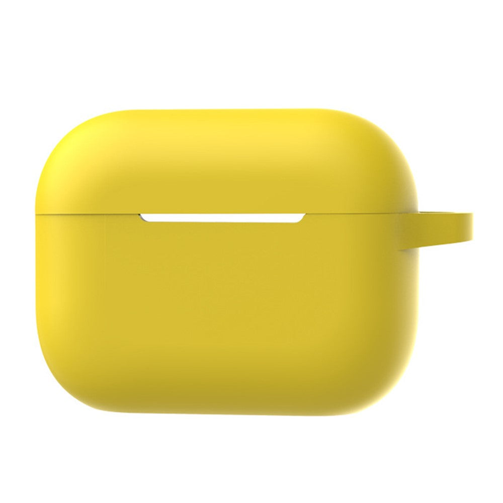 A1 For AirPods Pro 2 Silikone Beskyttelsesetui Bluetooth-kompatibel Høretelefon Flad Bund Anti-fald Cover med Ring Spænde