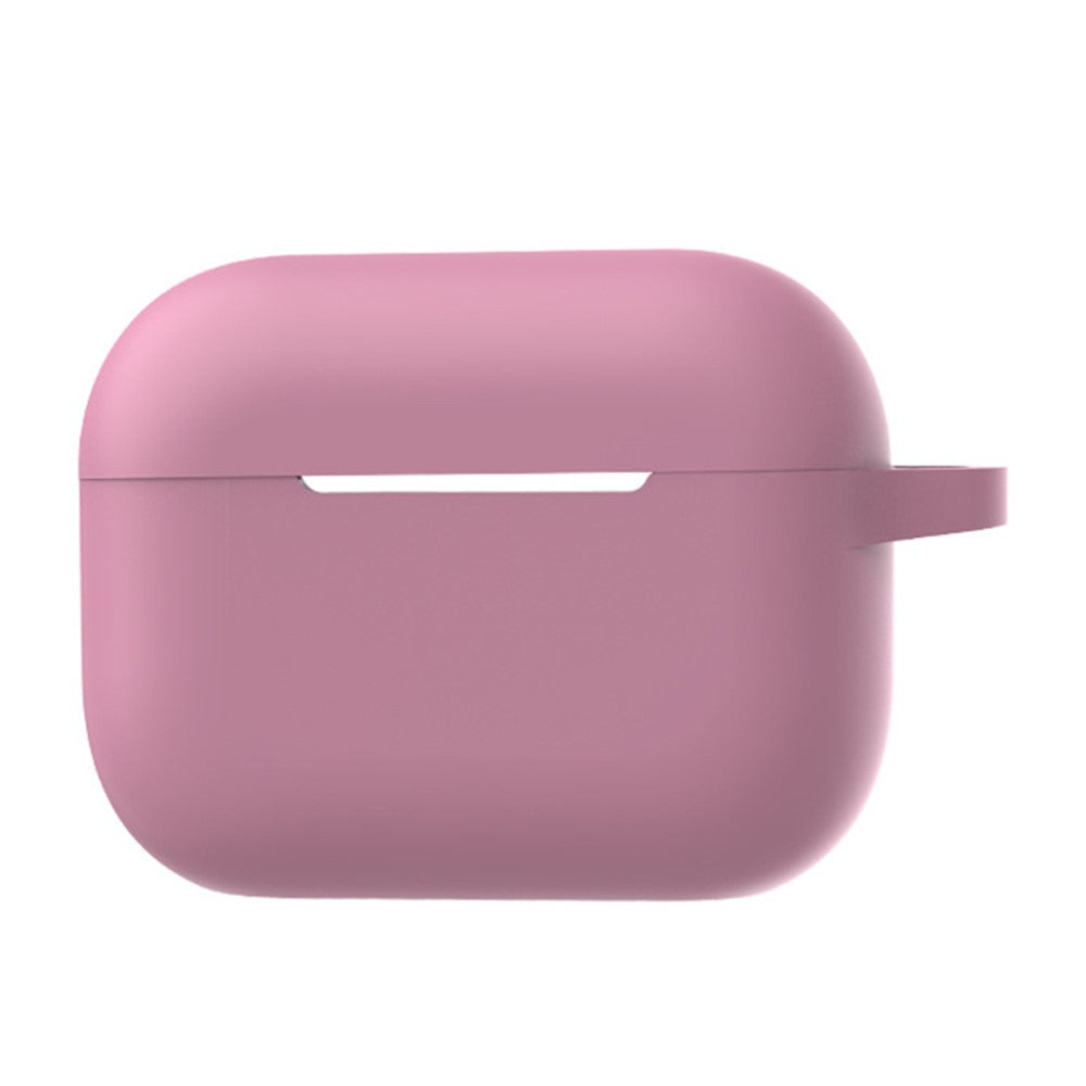 A1 For AirPods Pro 2 Silikone Beskyttelsesetui Bluetooth-kompatibel Høretelefon Flad Bund Anti-fald Cover med Ring Spænde