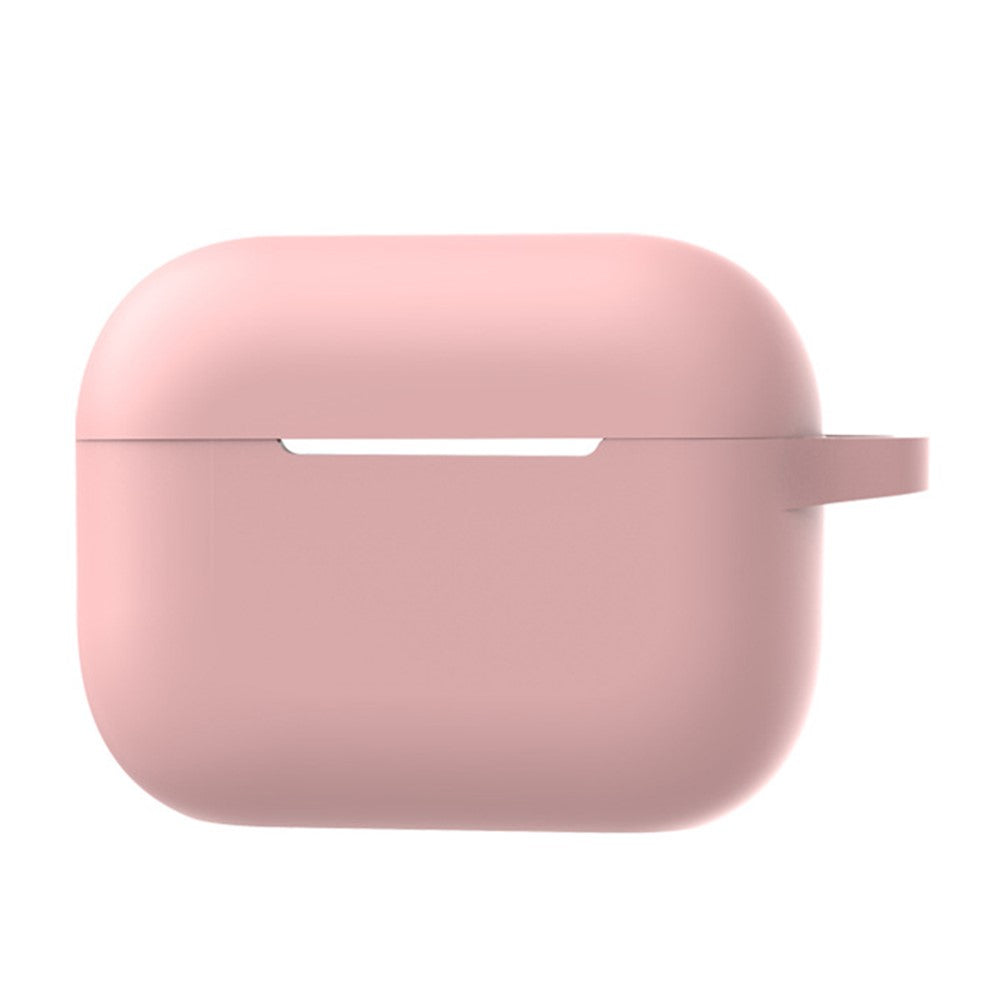 A1 For AirPods Pro 2 Silikone Beskyttelsesetui Bluetooth-kompatibel Høretelefon Flad Bund Anti-fald Cover med Ring Spænde