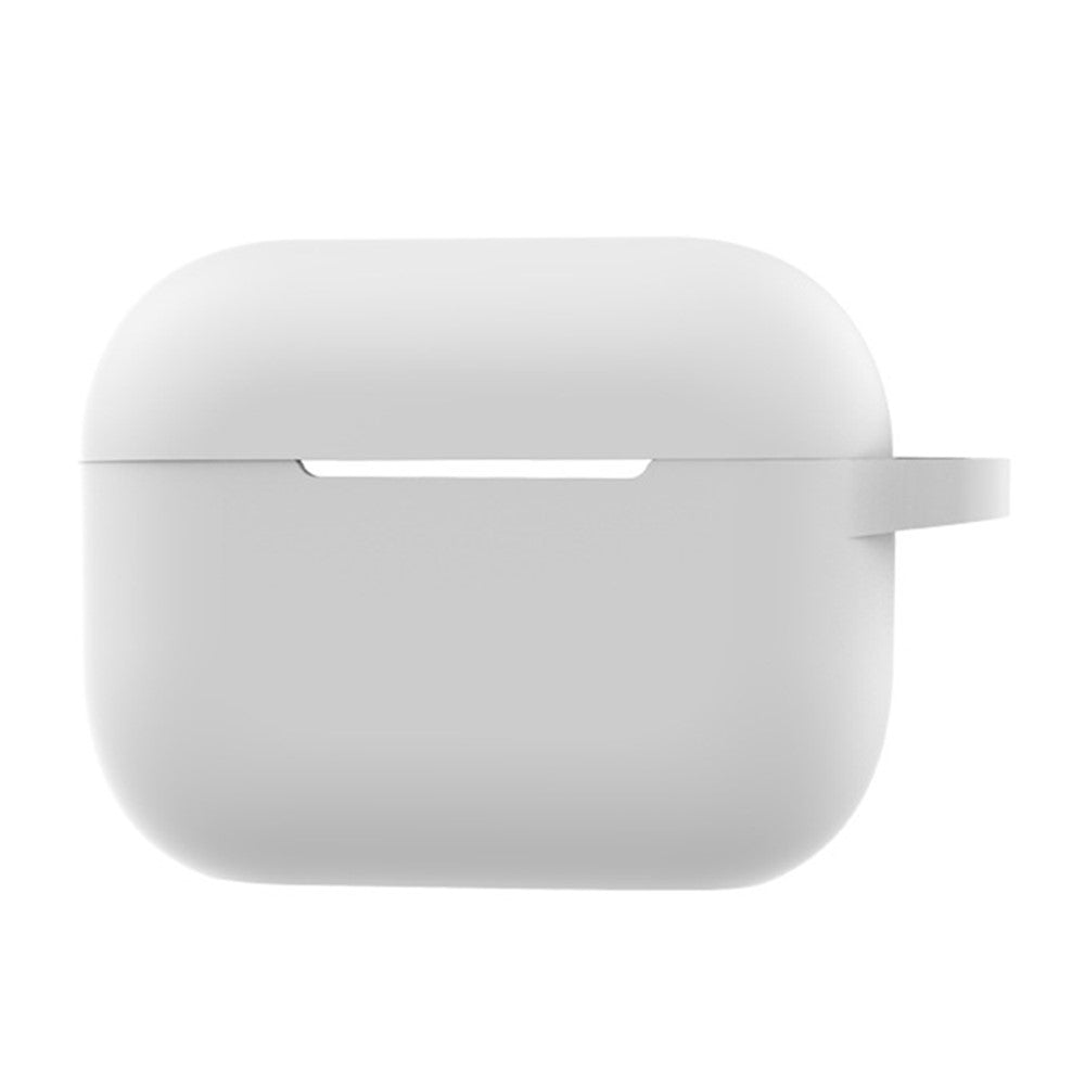 A1 For AirPods Pro 2 Silikone Beskyttelsesetui Bluetooth-kompatibel Høretelefon Flad Bund Anti-fald Cover med Ring Spænde
