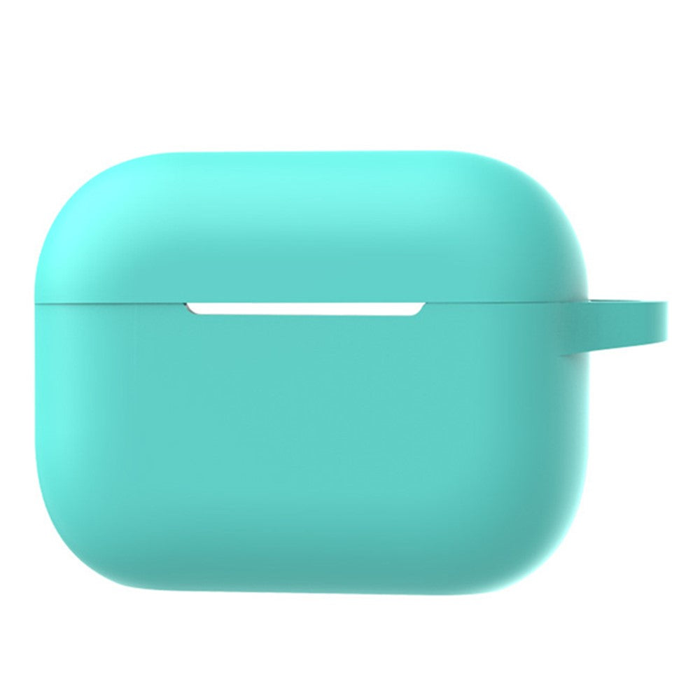 A1 For AirPods Pro 2 Silikone Beskyttelsesetui Bluetooth-kompatibel Høretelefon Flad Bund Anti-fald Cover med Ring Spænde
