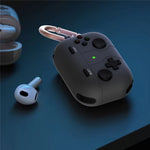 For Apple AirPods Pro 2 / Pro Gamepad Design Earphone Silicone Case Anti-Drop Earbuds Protective Cover with Anti-Lost Buckle