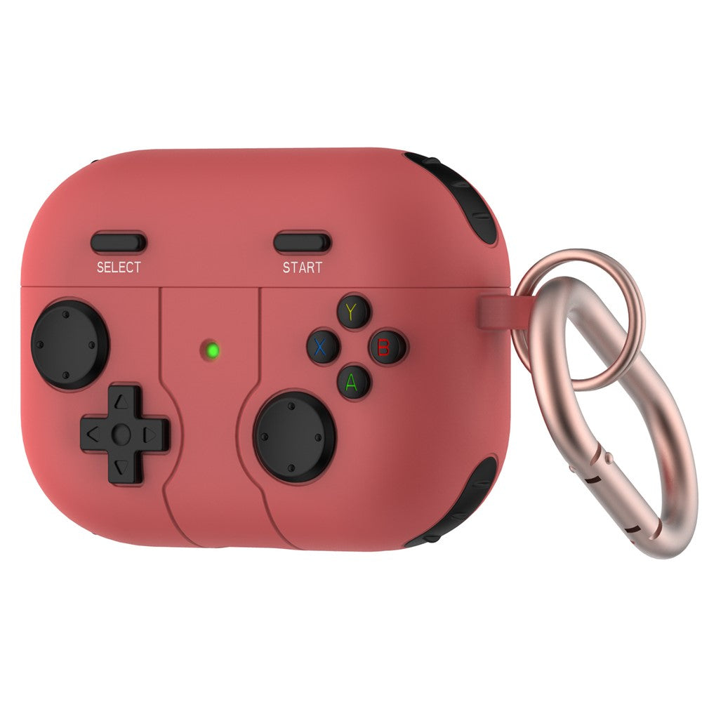 For Apple AirPods Pro 2 / Pro Gamepad Design Earphone Silicone Case Anti-Drop Earbuds Protective Cover with Anti-Lost Buckle