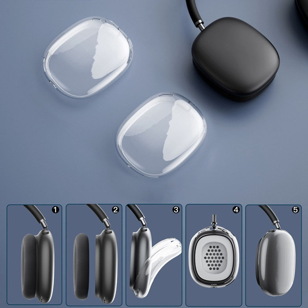 Soft TPU Headphone Case for Apple AirPods Max, Scratch-proof Headset Protective Sleeve Cover