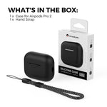 AHASTYLE PT187 til Apple AirPods Pro 2 Bluetooth-kompatibelt silikone-etui til høretelefoner Opladningsetui Beskyttende cover med håndrem