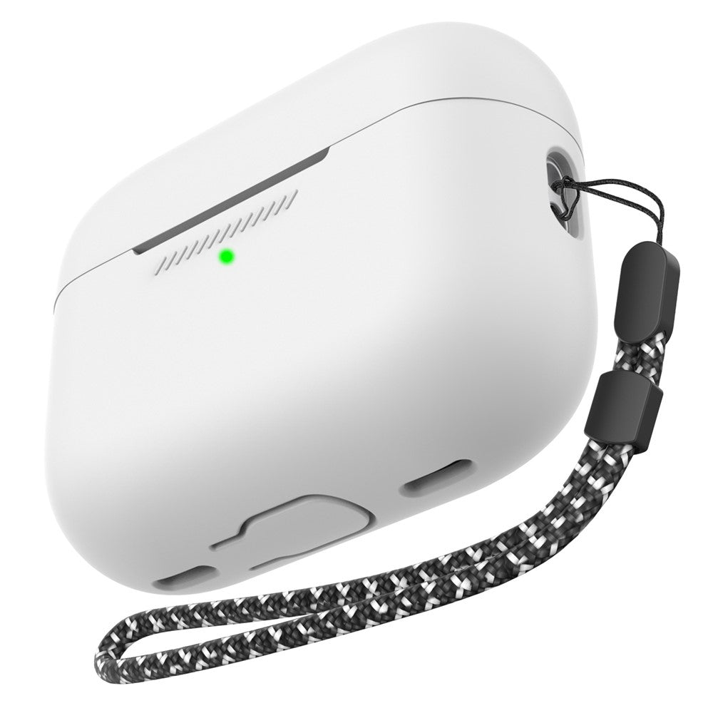 AHASTYLE PT187 til Apple AirPods Pro 2 Bluetooth-kompatibelt silikone-etui til høretelefoner Opladningsetui Beskyttende cover med håndrem