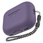 AHASTYLE PT187 til Apple AirPods Pro 2 Bluetooth-kompatibelt silikone-etui til høretelefoner Opladningsetui Beskyttende cover med håndrem