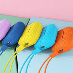 For AirPods Pro 2 Wavy Texture Earphone Case Soft Silicone Anti-Scratch Protective Cover Skin Shell with Strap