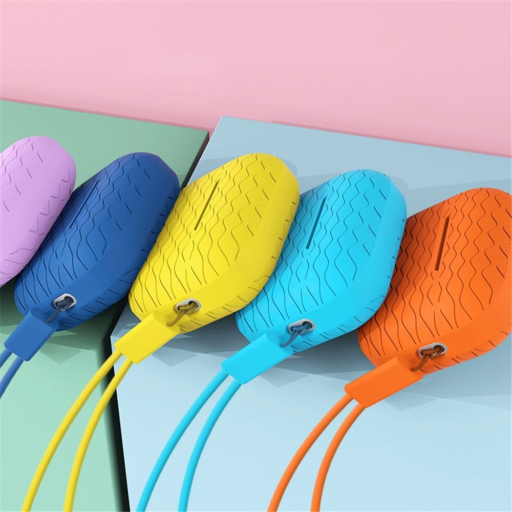 For AirPods Pro 2 Wavy Texture Earphone Case Soft Silicone Anti-Scratch Protective Cover Skin Shell with Strap