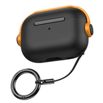 Til Apple AirPods Pro 2 Anti-fald Øretelefoncover Headset-stil To-farvet PC+TPU Ørepropcover med Ringstrop