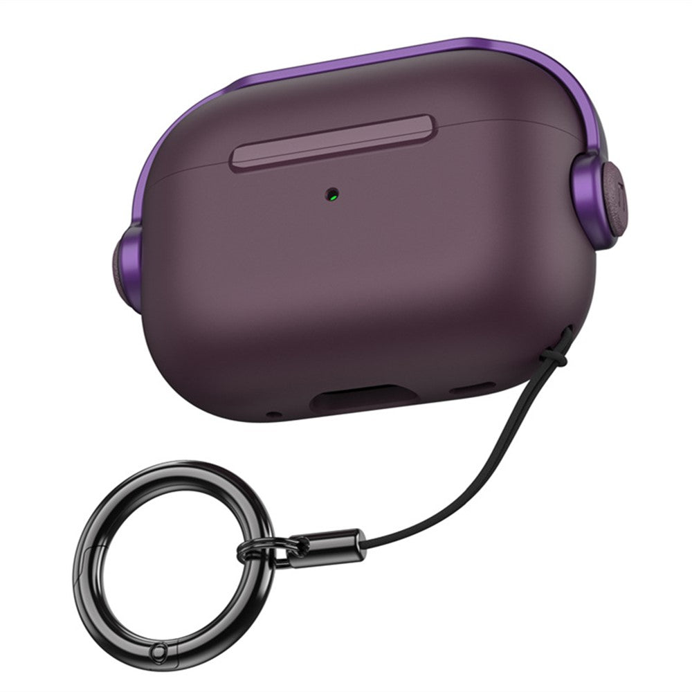 Til Apple AirPods Pro 2 Anti-fald Øretelefoncover Headset-stil To-farvet PC+TPU Ørepropcover med Ringstrop