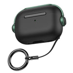 Til Apple AirPods Pro 2 Anti-fald Øretelefoncover Headset-stil To-farvet PC+TPU Ørepropcover med Ringstrop