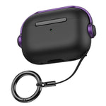 Til Apple AirPods Pro 2 Anti-fald Øretelefoncover Headset-stil To-farvet PC+TPU Ørepropcover med Ringstrop