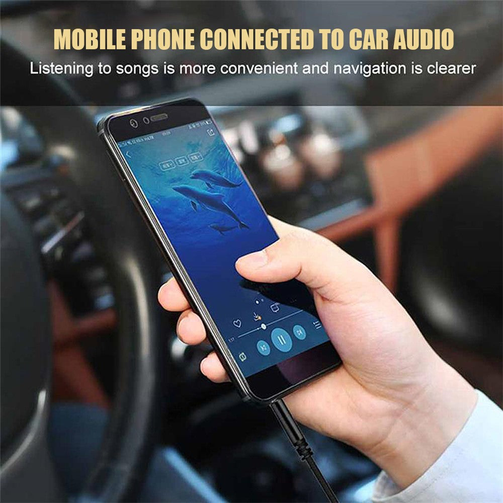 1.2m Earphone Cable Audio Extension Cable Jack 3.5mm to 3.5mm Male to Male Aux Cable Cord with Sliding Volume Control Mic