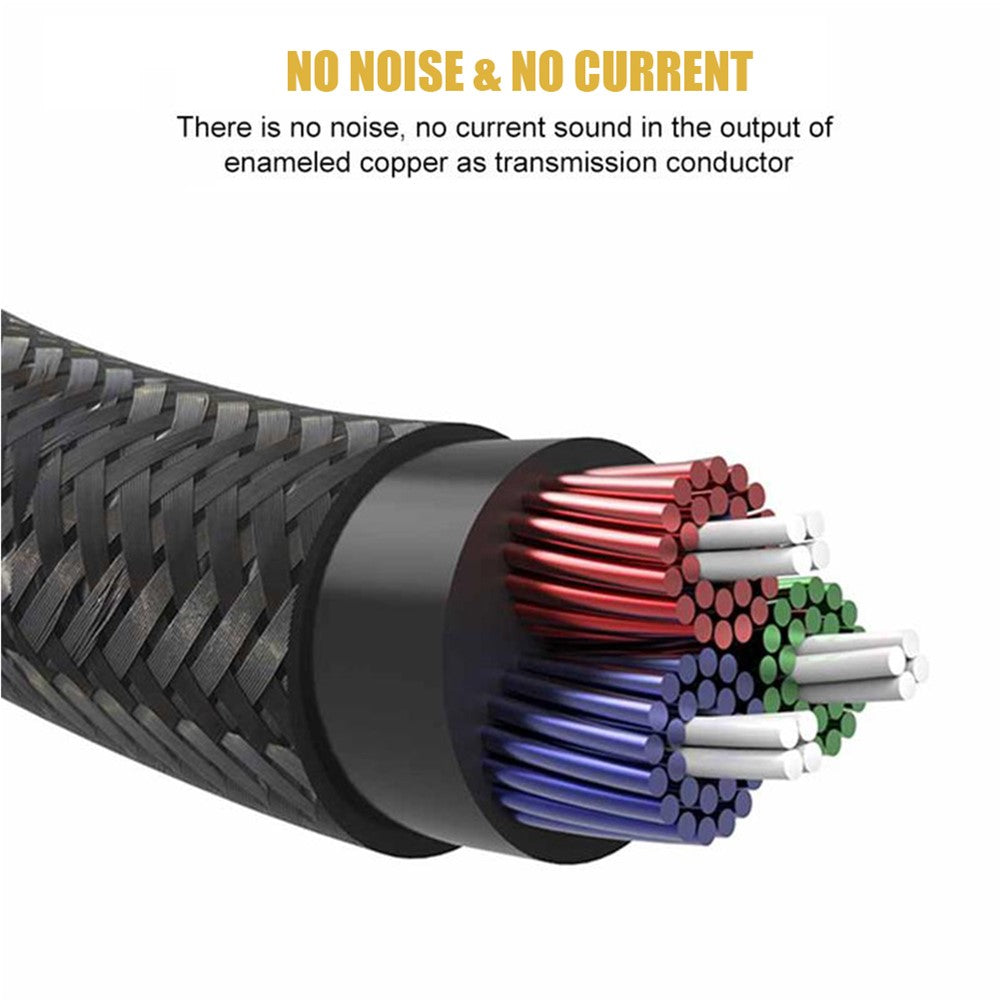1.2m Earphone Cable Audio Extension Cable Jack 3.5mm to 3.5mm Male to Male Aux Cable Cord with Sliding Volume Control Mic