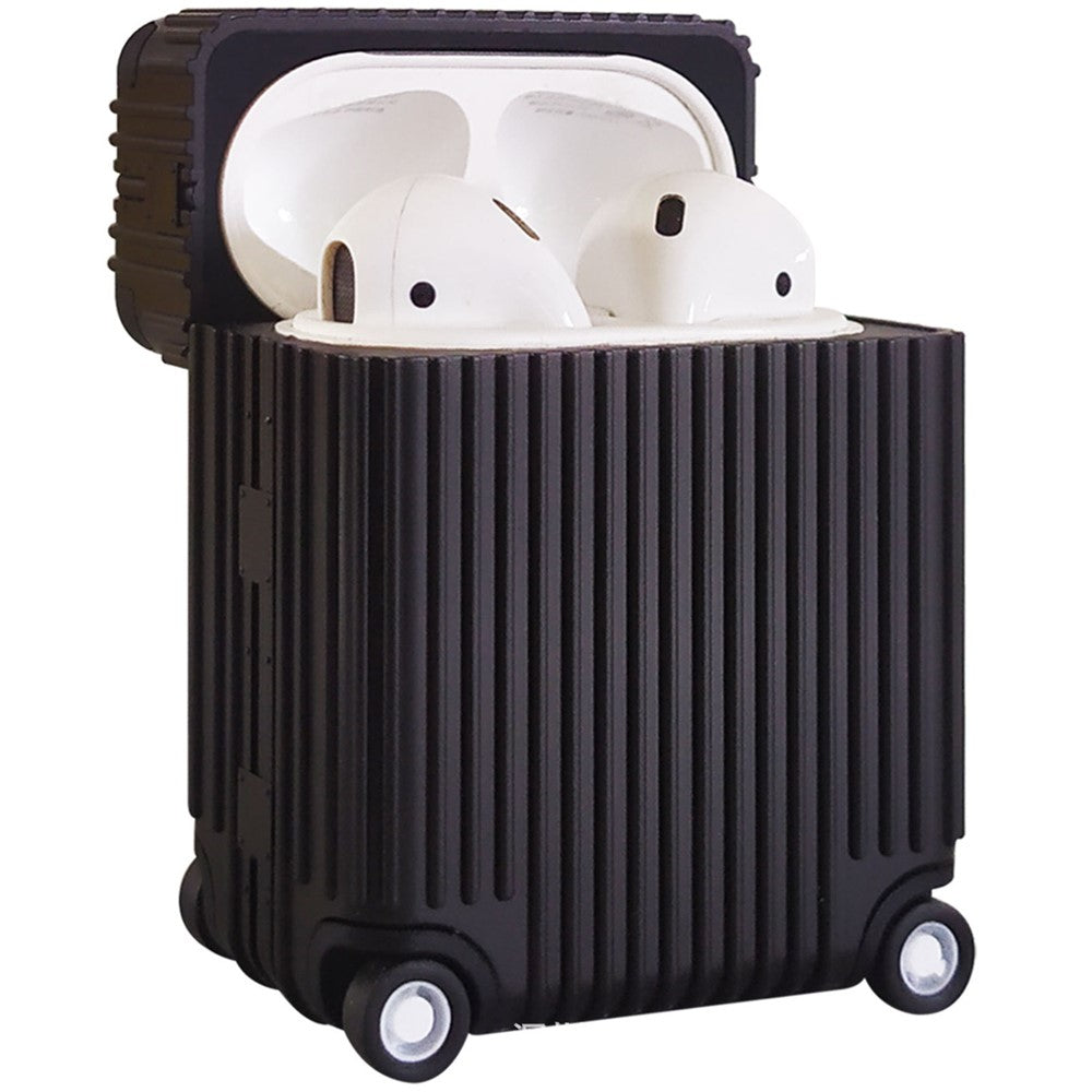 Til Apple AirPods Pro / Pro 2 Opladningsetui Cover Hjul Bagagedesign Silikoneetui Bluetooth-kompatibel Hovedtelefonbeskytter