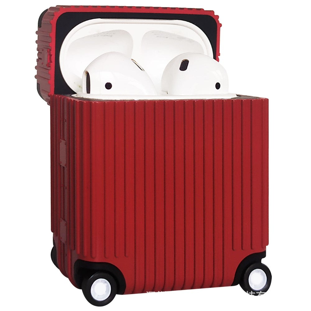 Til Apple AirPods Pro / Pro 2 Opladningsetui Cover Hjul Bagagedesign Silikoneetui Bluetooth-kompatibel Hovedtelefonbeskytter