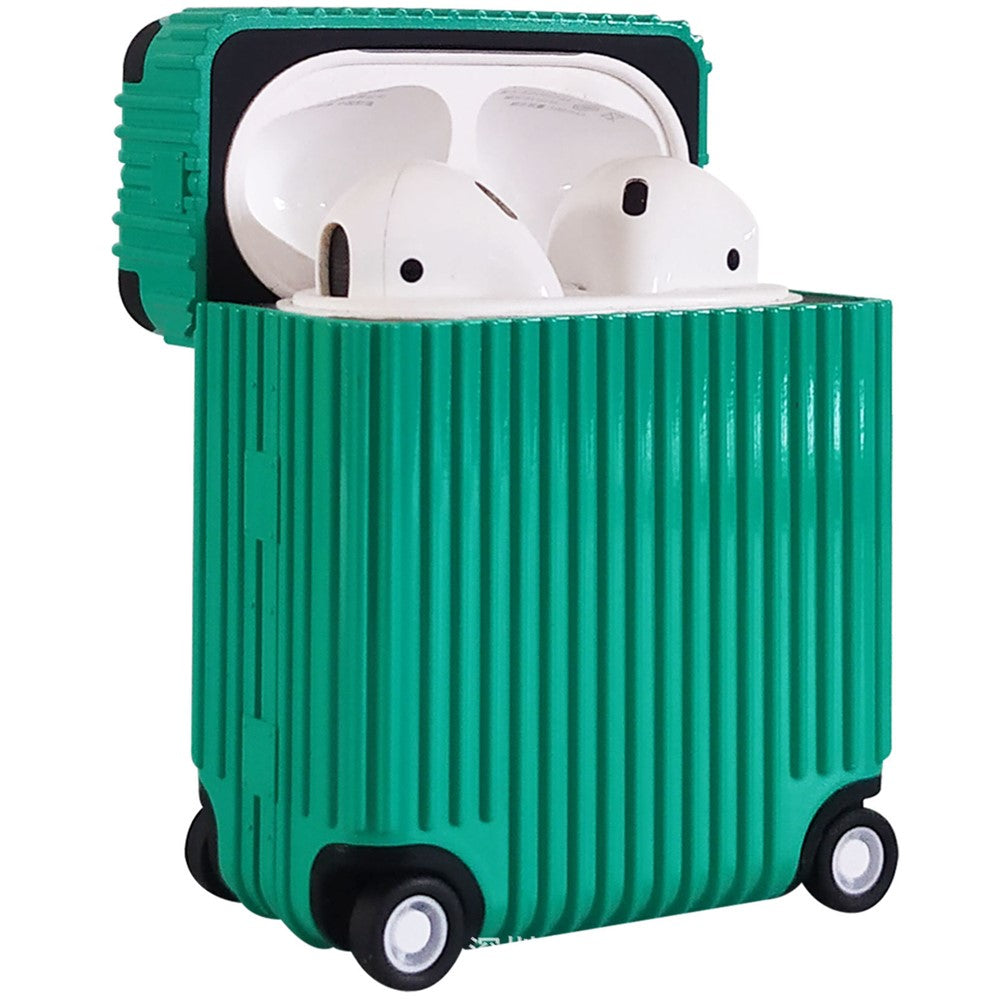 Til Apple AirPods Pro / Pro 2 Opladningsetui Cover Hjul Bagagedesign Silikoneetui Bluetooth-kompatibel Hovedtelefonbeskytter