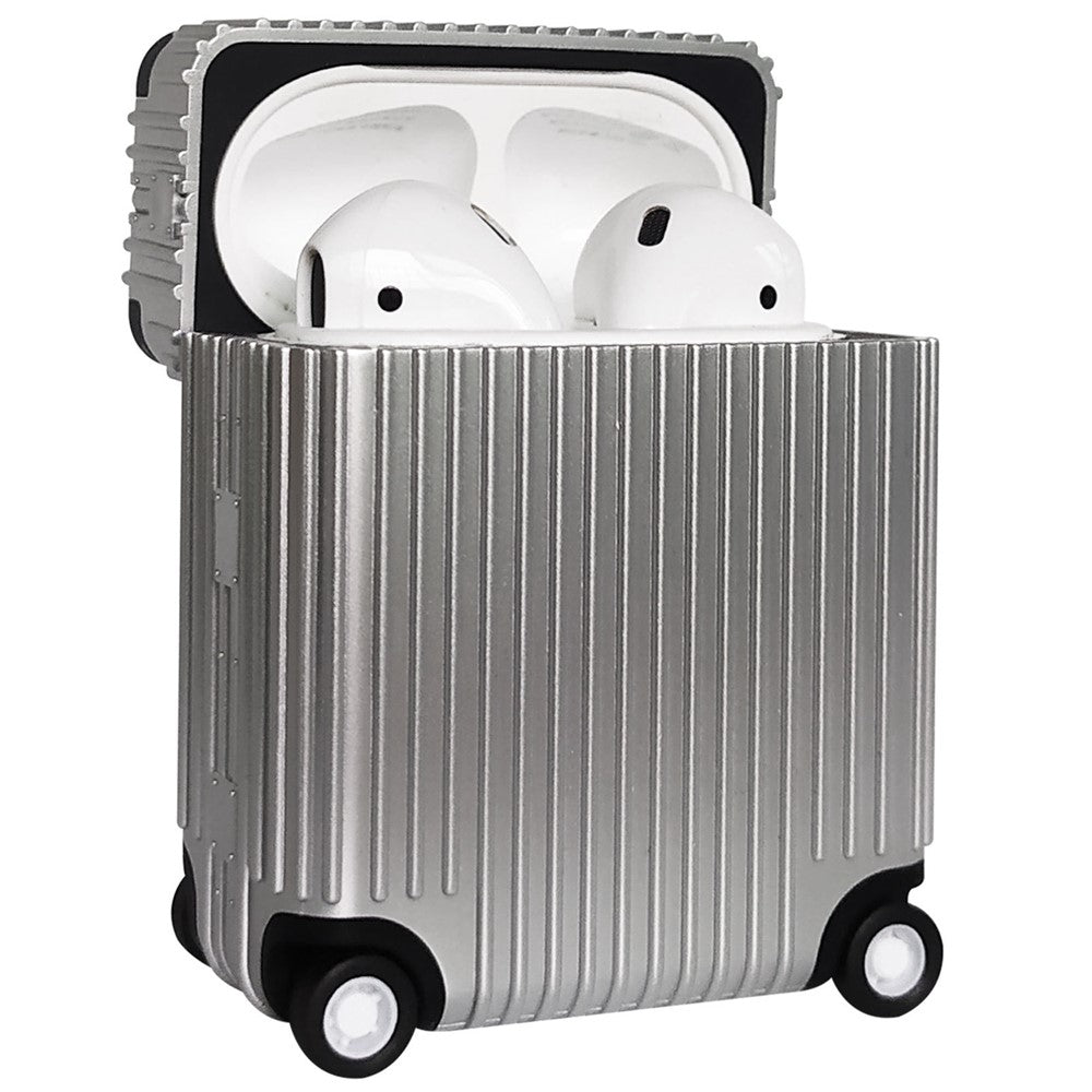 Til Apple AirPods Pro / Pro 2 Opladningsetui Cover Hjul Bagagedesign Silikoneetui Bluetooth-kompatibel Hovedtelefonbeskytter