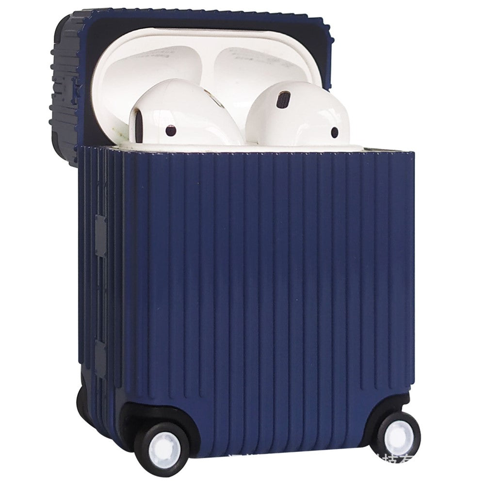 Til Apple AirPods Pro / Pro 2 Opladningsetui Cover Hjul Bagagedesign Silikoneetui Bluetooth-kompatibel Hovedtelefonbeskytter