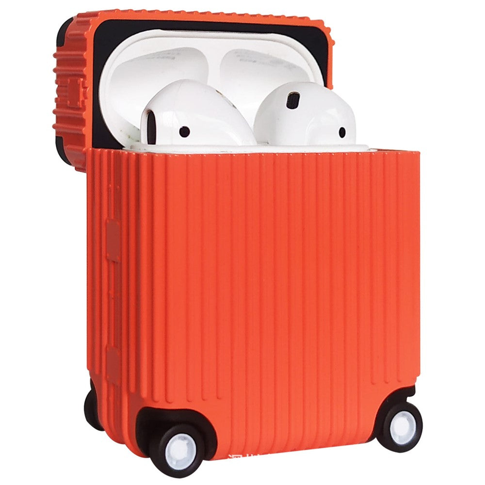 Til Apple AirPods Pro / Pro 2 Opladningsetui Cover Hjul Bagagedesign Silikoneetui Bluetooth-kompatibel Hovedtelefonbeskytter