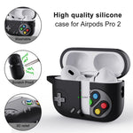 Earphone Silicone Case for Apple AirPods Pro (Gen 2) (USB-C) / AirPods Pro 2 / Pro Game Console Design Earbuds Anti-Drop Cover with Ring Buckle