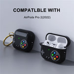 Earphone Silicone Case for Apple AirPods Pro (Gen 2) (USB-C) / AirPods Pro 2 / Pro Game Console Design Earbuds Anti-Drop Cover with Ring Buckle