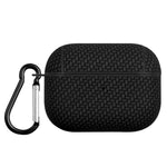 Til Apple AirPods Pro Anti-drop Øretelefonetui PU Læderbelagt PC Øreprop Cover med Karabinhage