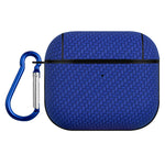 Bluetooth-compatible Earphone Protective Case for Apple AirPods 3 , PU Leather Coated PC Cover with Carabiner