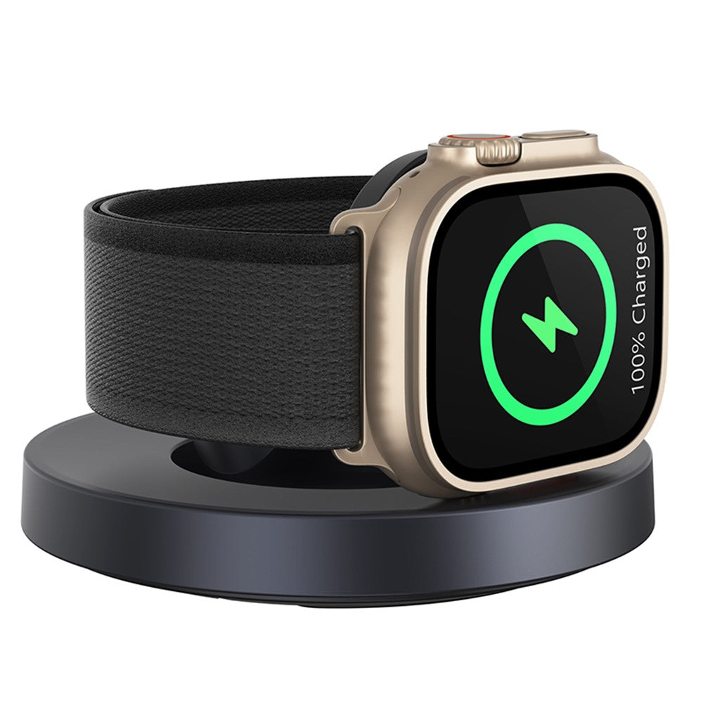 V17A opladerstander til Apple Watch Ultra / Series 8 7 SE 6 5 4 3 2 / Watch Nike, lodret magnetisk trådløs sammenklappelig ur-oplader med opladerledning