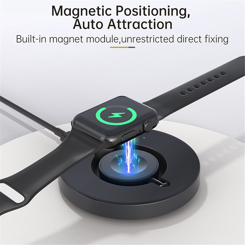 V17A opladerstander til Apple Watch Ultra / Series 8 7 SE 6 5 4 3 2 / Watch Nike, lodret magnetisk trådløs sammenklappelig ur-oplader med opladerledning