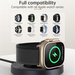V17A opladerstander til Apple Watch Ultra / Series 8 7 SE 6 5 4 3 2 / Watch Nike, lodret magnetisk trådløs sammenklappelig ur-oplader med opladerledning