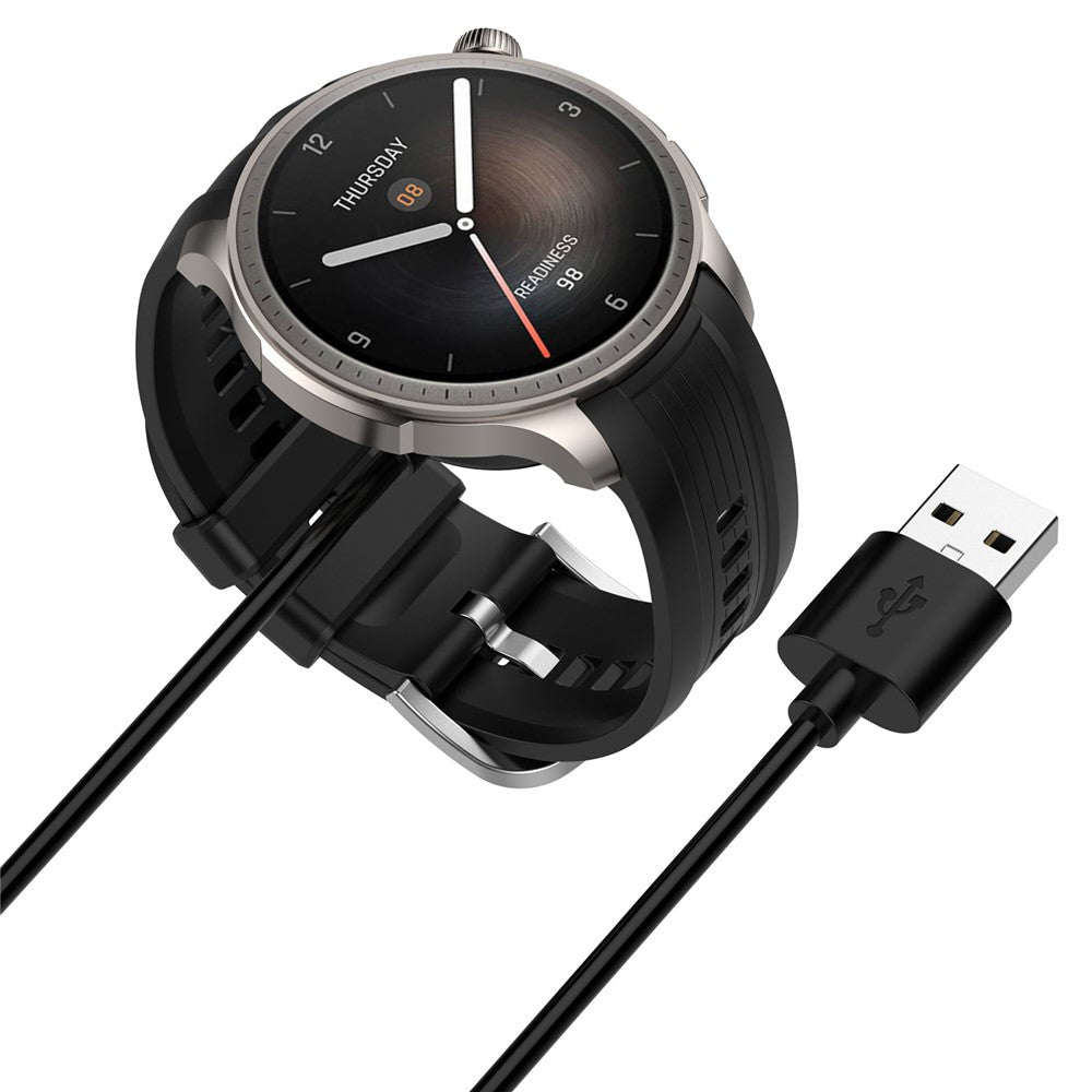 Watch Charger for Huami Amazfit T-Rex 3 (A2322) / Balance (A2286) / Cheetah 2 Pro 1m USB Magnetic Smartwatch Charging Cable Cord