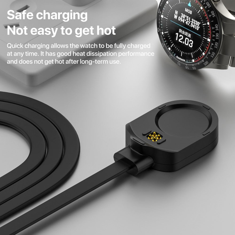 1 m Type-C opladningskabel til Garmin MARQ 2 Athlete / Adventurer / Captain Smart Watch oplader opladningsbase