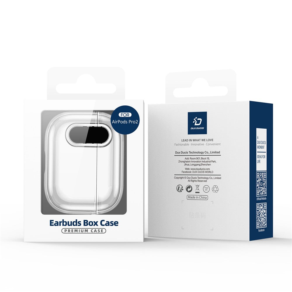 DUX DUCIS PECL Series for Apple AirPods Pro 2 Earphone Case  TPU+PC Cover with Hanging Hook
