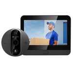 C89 4,3-tommers skærm, 1080P-videodørtelefon med dørklokke, nattesyn, PIR-kamera og WiFi-smartdørklokke, understøtter Tuya-appen
