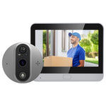 C89 4,3-tommers skærm, 1080P-videodørtelefon med dørklokke, nattesyn, PIR-kamera og WiFi-smartdørklokke, understøtter Tuya-appen
