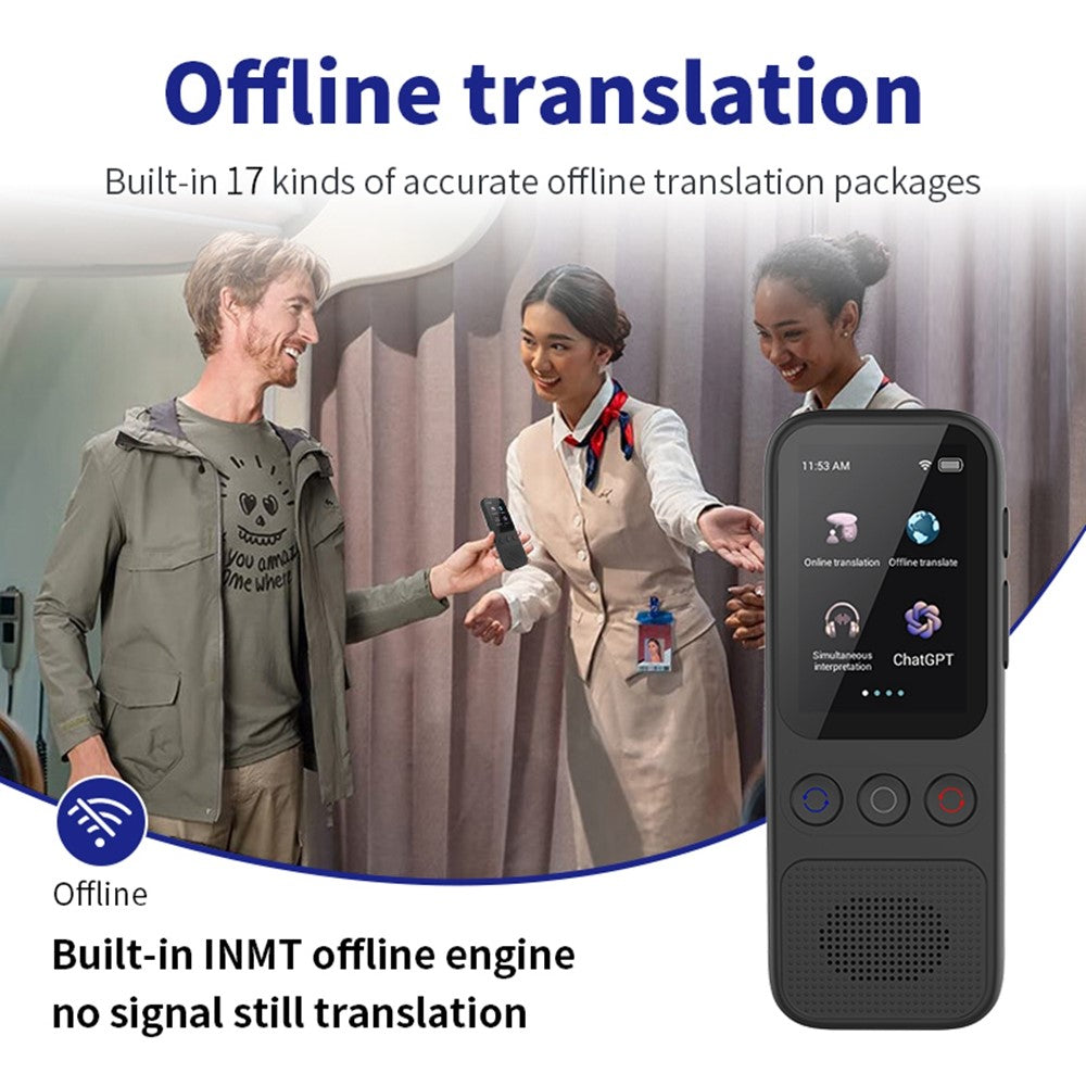 S80 AI Language Translator Photo Translation Voice to Text Offline Voice Translation Interpretation Device